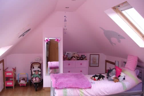 Pink loft conversion in Leeds