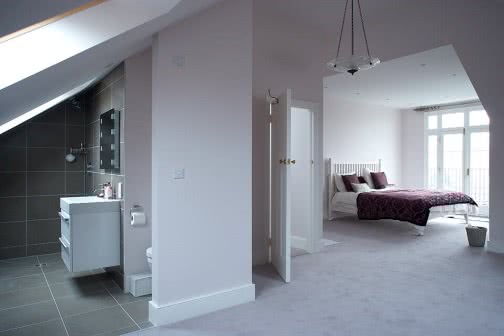 Loft conversion with balcony and en suite bathroom in Leeds